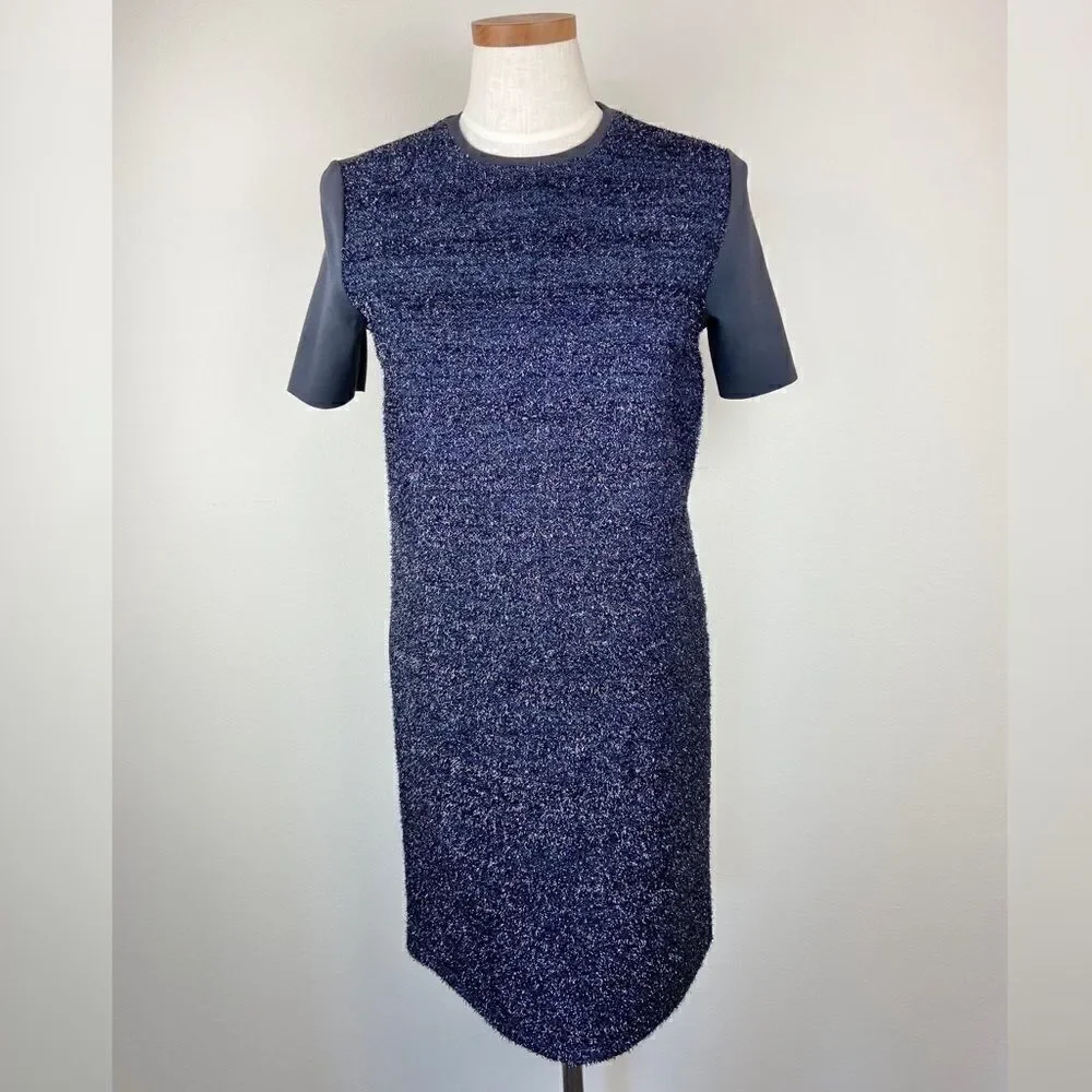 Tory Burch Short-Sleeve Tinsel Shift Dress